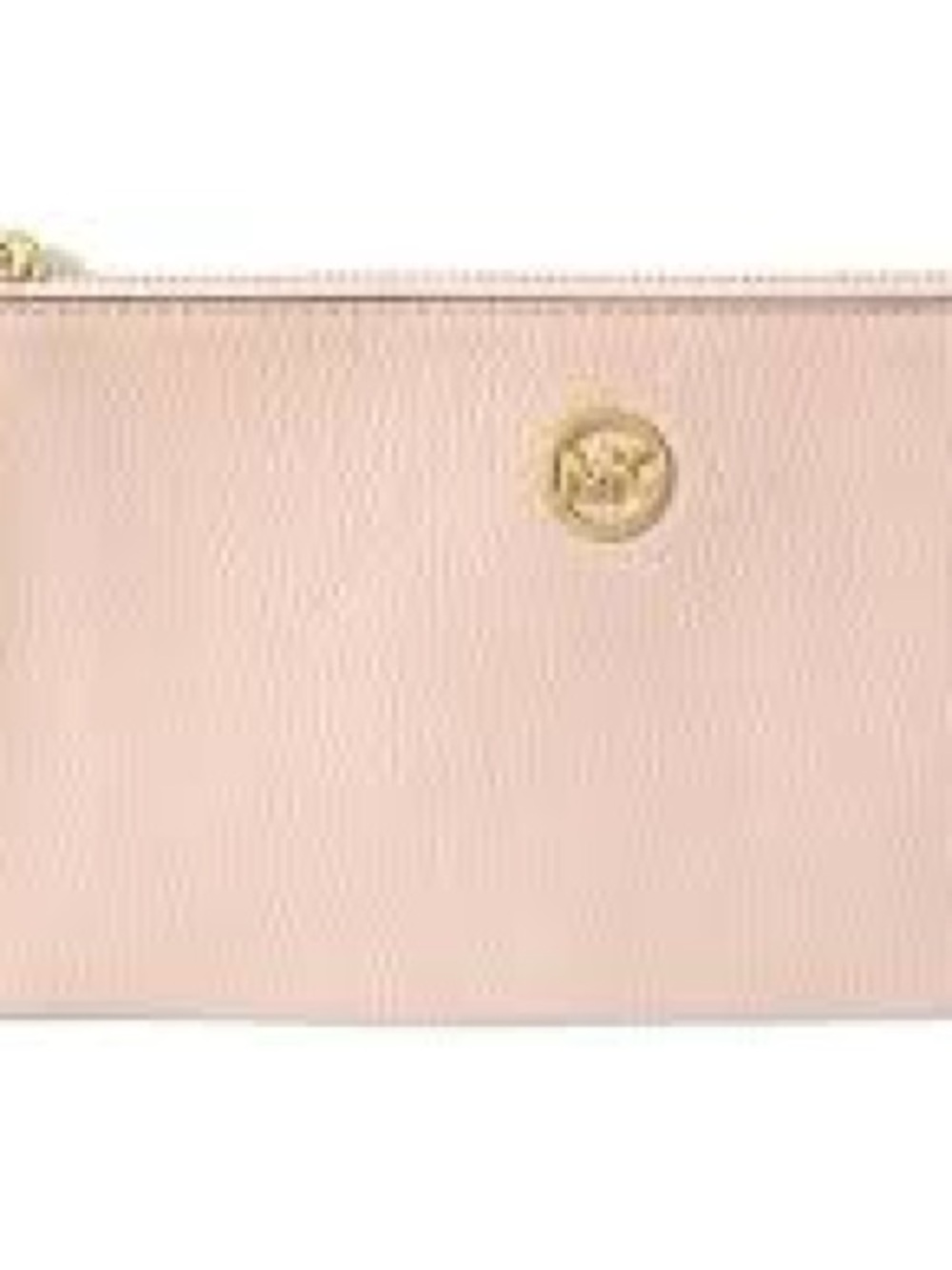 Michael Kors Pale Pink Pebbled Leather Wristlet Clutch